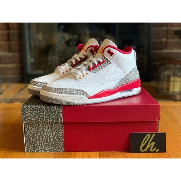 Size 11.5 Air Jordan 3 Retro "Cardinal Red" - Picture 2 of 5